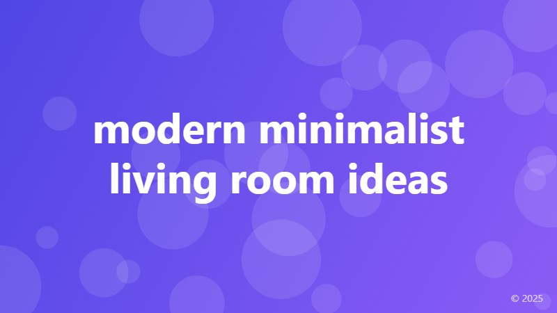 modern minimalist living room ideas